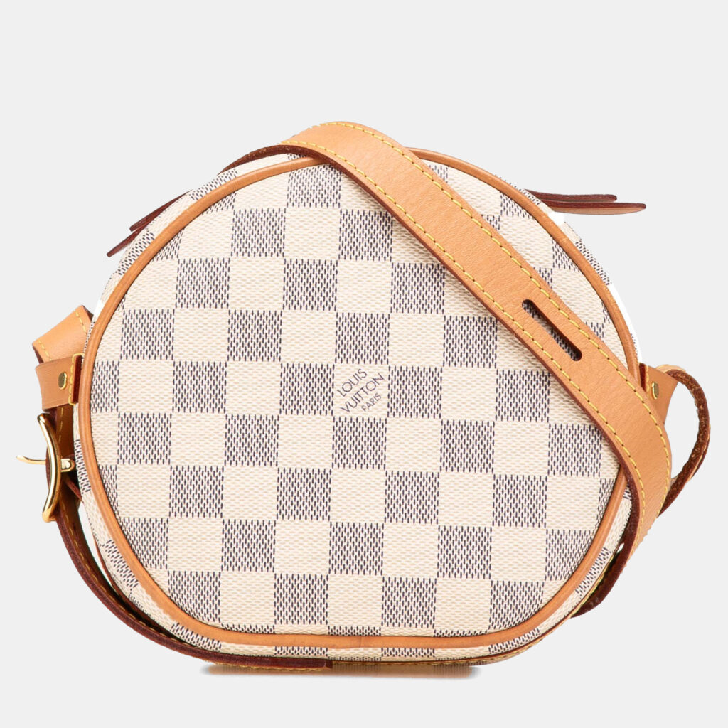 luxury-women-louis-vuitton-used-handbags-p1155340-010 Louis Vuitton White Damier Azur Boite Chapeaux Souple PM