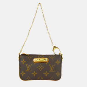 Louis Vuitton Brown Monogram Canvas Pochette Milla PM Shoulder Bag
