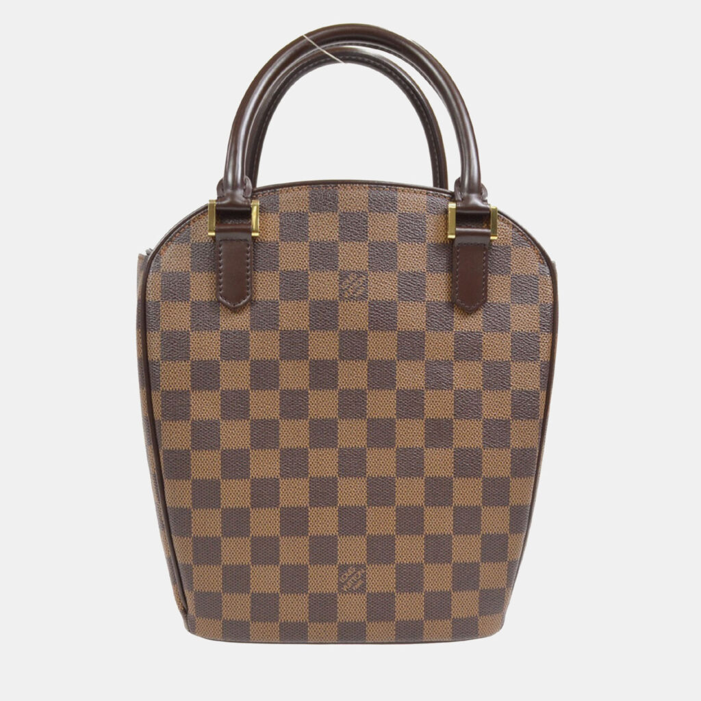 luxury-women-louis-vuitton-used-handbags-p1155479-009 Louis Vuitton Brown Damier Ebene Canvas Sarria Seau Handbag