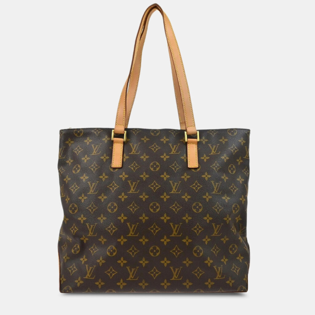 luxury-women-louis-vuitton-used-handbags-p1155500-011 Louis Vuitton Brown Monogram Canvas Cabas Mezzo Tote Bag