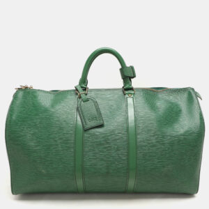Louis Vuitton Green Epi Leather Keepall 50 Bag