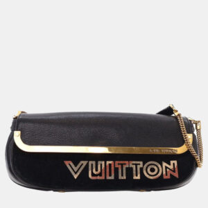 Louis Vuitton Black Suede and Goatskin Avant Garde Pochette