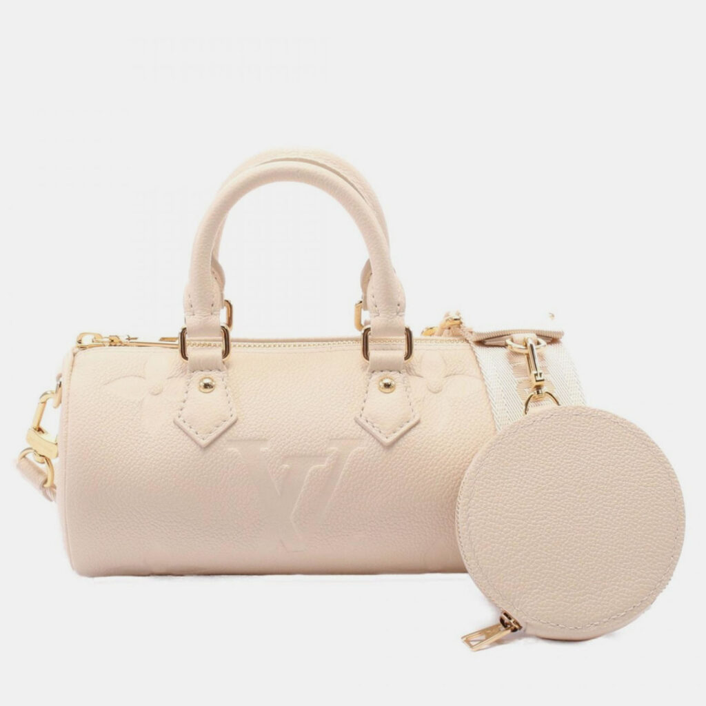 luxury-women-louis-vuitton-used-handbags-p1157037-003 Louis Vuitton Creme Monogram Empreinte Papillon BB Shoulder Bag