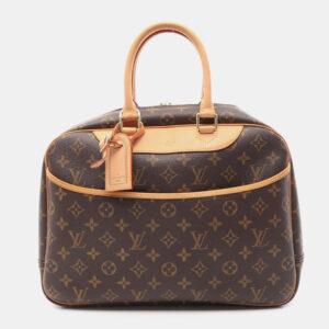 Louis Vuitton Brown Monogram Deauville Bowling Handbag