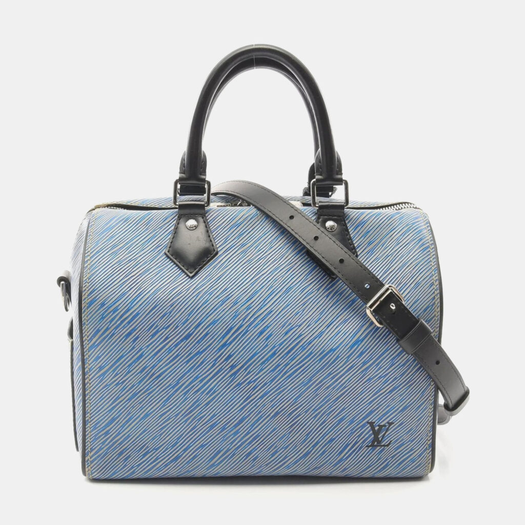 luxury-women-louis-vuitton-used-handbags-p1157064-001 Louis Vuitton Speedy Bandouliere 25 2Way Handbag Epi Denim Blue Lv