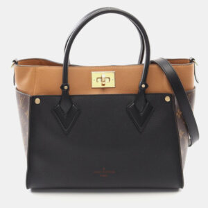 Louis Vuitton Black Monogram On My Side MM Satchel Bag