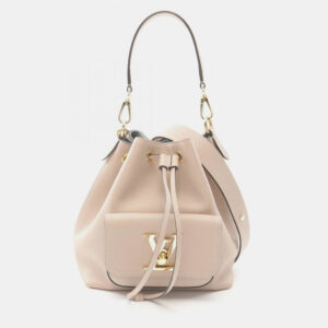 Louis Vuitton Beige Monogram Leather Lockme Bucket Bag