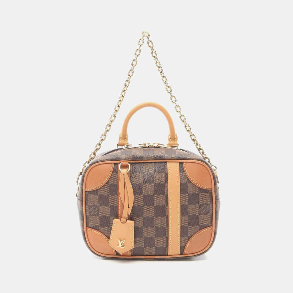 luxury-women-louis-vuitton-used-handbags-p1157101-006 Louis Vuitton Valisette Souple Bb 2Way Handbag Damier Canvas Ebene