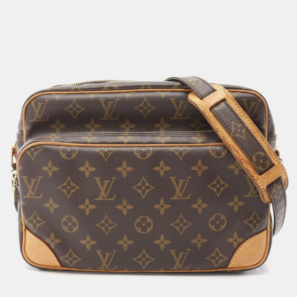 luxury-women-louis-vuitton-used-handbags-p1157126-012 Louis Vuitton Brown Monogram Canvas Nile Shoulder Bag