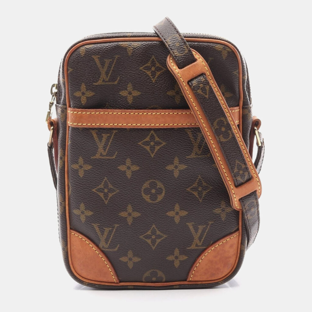 luxury-women-louis-vuitton-used-handbags-p1157129-004 Louis Vuitton Brown Monogram Canvas Danube Crossbody Bag