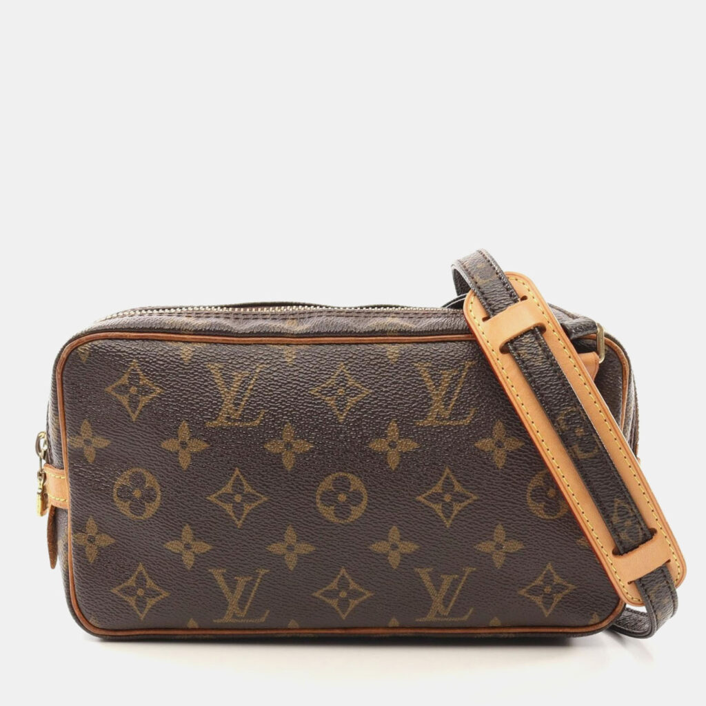 luxury-women-louis-vuitton-used-handbags-p1157168-001 Louis Vuitton Brown Monogram Canvas Marly Bandoulidere Shoulder Bag