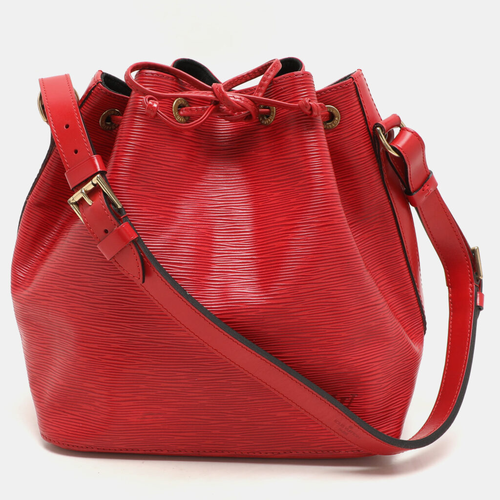 luxury-women-louis-vuitton-used-handbags-p1157256-005 Louis Vuitton Red Epi Leather Petit Noe Bag