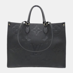 Louis Vuitton Black Monogram Empreinte Leather OnTheGo GM Tote Bag