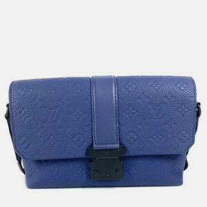 Louis Vuitton Blue Taurillon Leather Monogram S-Cape Messenger Bag