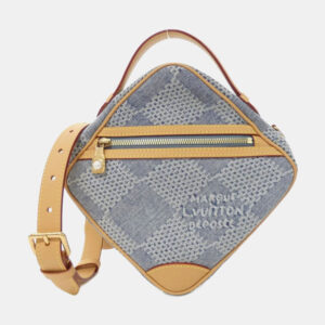 Louis Vuitton Blue Damier Denim Chess Messenger Shoulder Bag