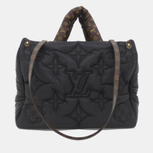 Louis Vuitton Black Nylon Monogram Pillow On The Go MM Handbag