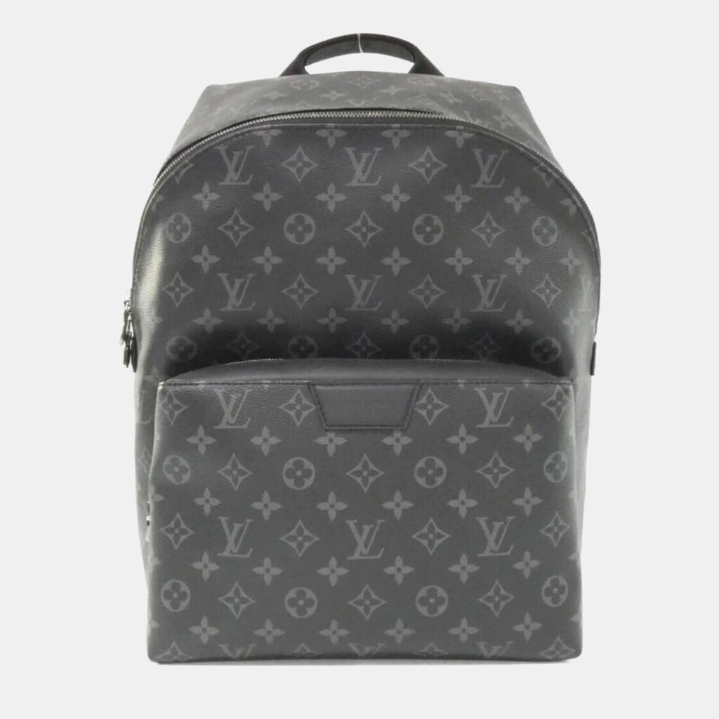 luxury-women-louis-vuitton-used-handbags-p1157401-003 Louis Vuitton Black Monogram Eclipse Canvas Backpack