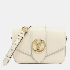 Louis Vuitton Cream Leather Pont Neuf Shoulder Bag