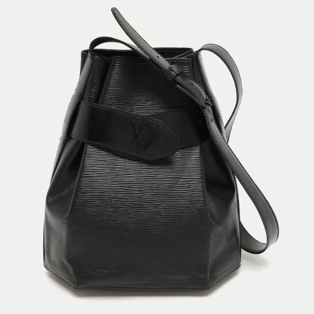 luxury-women-louis-vuitton-used-handbags-p1157456-013 Louis Vuitton Black Epi Leather Sac D'Epaule PM Bag