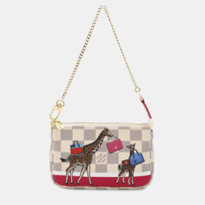 Louis Vuitton Beige Damier Azur Canvas Mini Pochette Accessoires Shoulder Bag