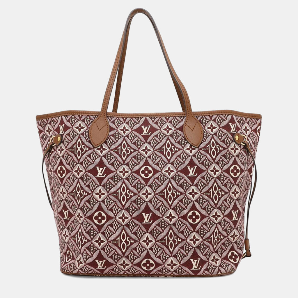 luxury-women-louis-vuitton-used-handbags-p1157721-002 Louis Vuitton Neverfull Bordeaux Monogram / Jacquard Since1854 Size Mm
