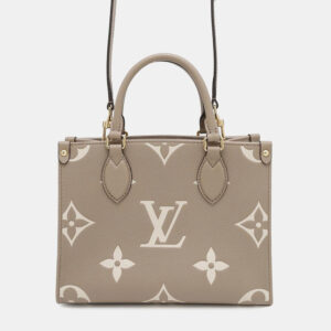 Louis Vuitton Tourterelle Monogram Empreinte Leather PM OnTheGo Tote Bag