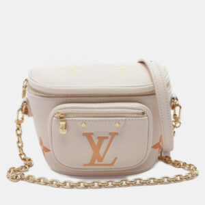 Louis Vuitton Ivory/Orange/Yellow Monogram Empreinte Leather Mini Bum Bag