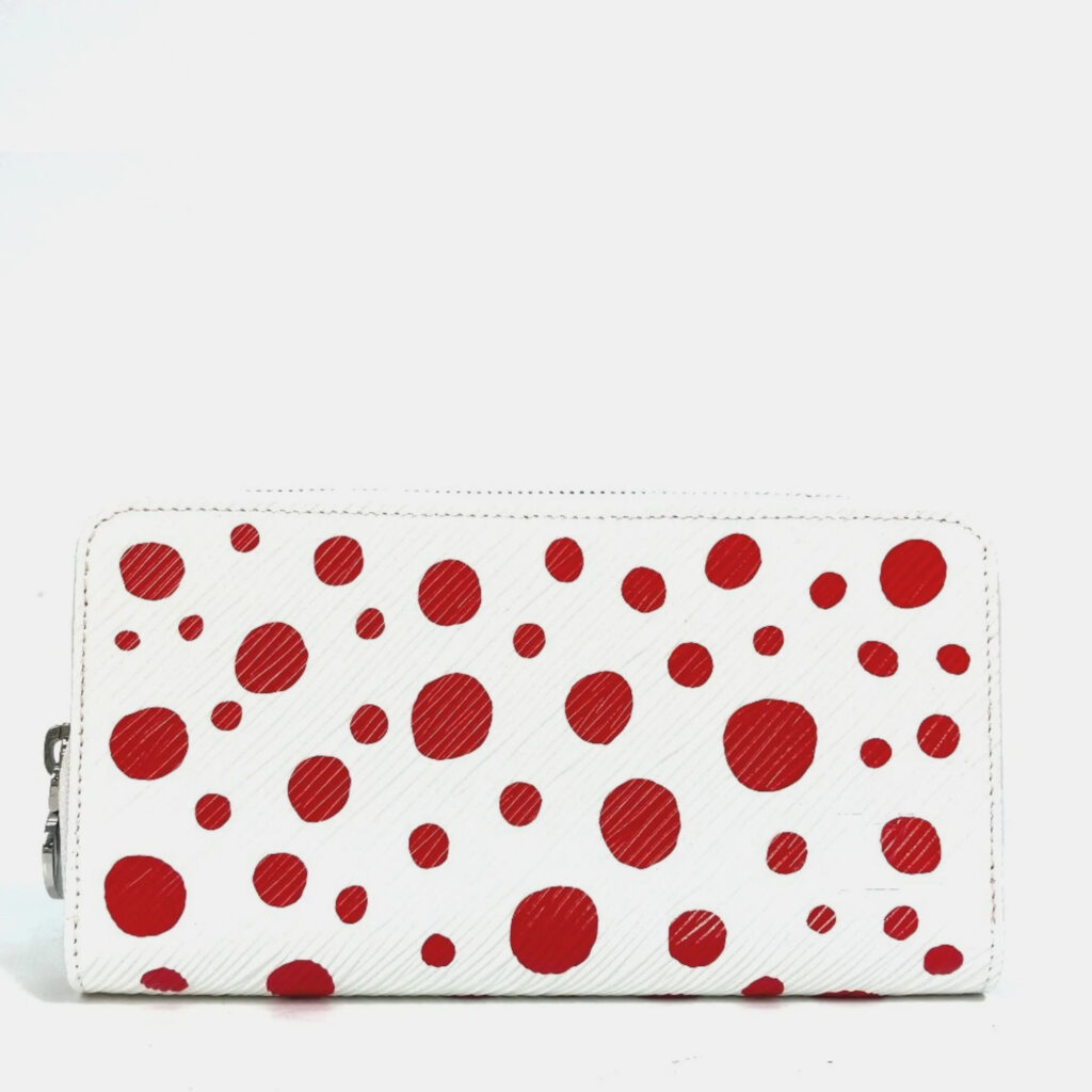 luxury-women-louis-vuitton-used-handbags-p1158958-008 Louis Vuitton Red/White Epi Leather Yayoi Kusama Long Zippy Wallet