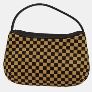 Louis Vuitton Brown, Beige Pony Hair, Leather Damier Sauvage Tiger Handbag