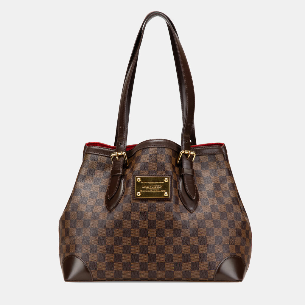 luxury-women-louis-vuitton-used-handbags-p1159821-001 Louis Vuitton Brown Damier Ebene Hampstead MM