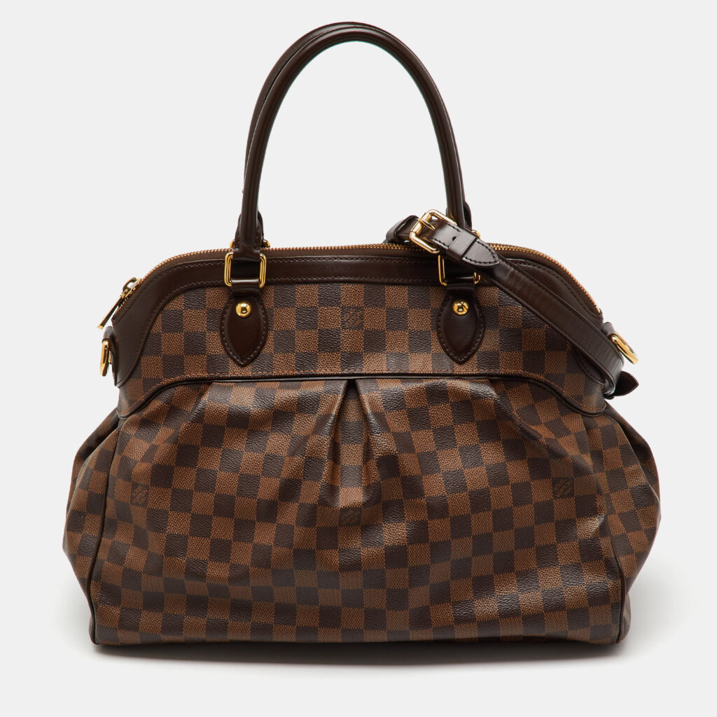 luxury-women-louis-vuitton-used-handbags-p1160437-003 Louis Vuitton Damier Ebene Canvas Trevi PM Bag