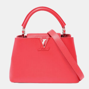 Louis Vuitton Red Taurillon Leather Capucines BB Top Handle Bag