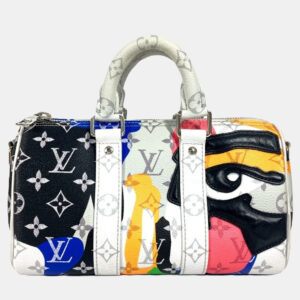 Louis Vuitton Multicolor Canvas Leather Monogram LV Portrait Keepall Bandouliere 25 Boston Handbag