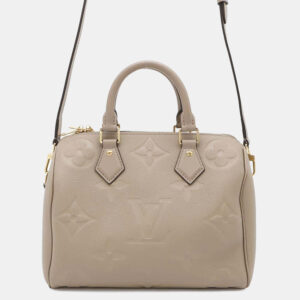 Louis Vuitton Beige Monogram Empreinte Speedy Bandouliere 25 Shoulder Bag