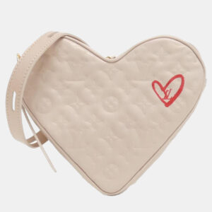 Louis Vuitton Rose Leather Monogram Sac Couer Fall In Love Shoulder Bag
