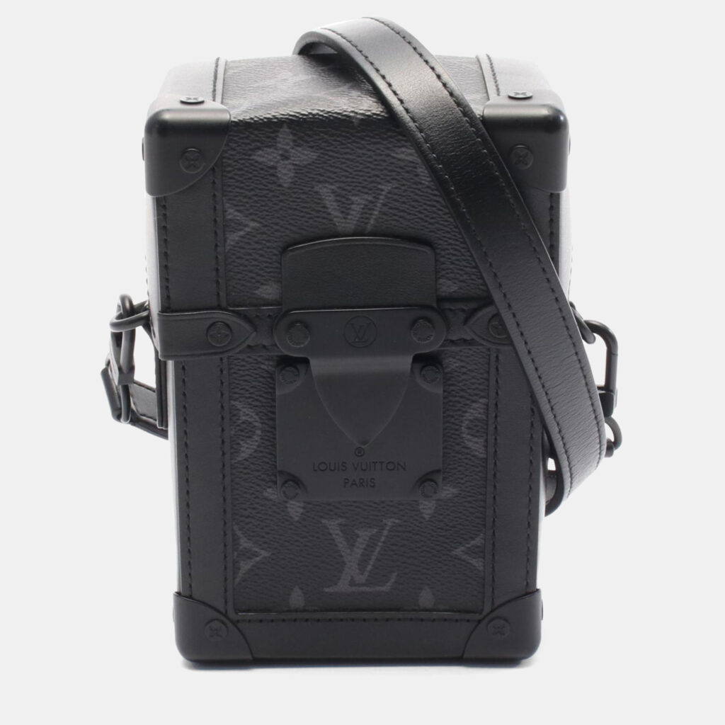 luxury-women-louis-vuitton-used-handbags-p1160884-001 Louis Vuitton Black Monogram Eclipse Vertical Trunk Wearable Wallet