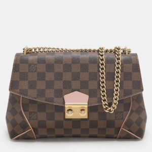 Louis Vuitton Rose Ballerine Damier Ebene Canvas Caissa Flap Bag