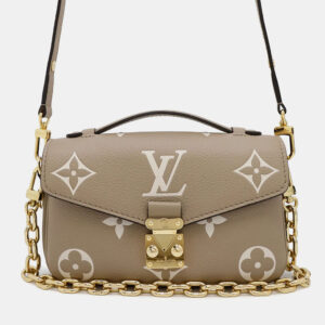 Louis Vuitton Tourterelle Monogram Empreinte Leather Pochette Metis East West Crossbody Bag