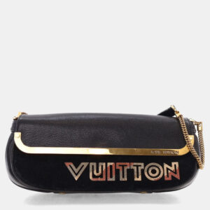 Louis Vuitton Black Suede Avant Garde Shoulder Bag
