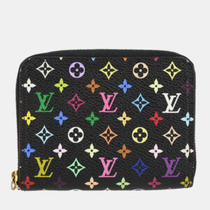 Louis Vuitton Black Multicolor Monogram Canvas Zippy Coin Purse Wallet