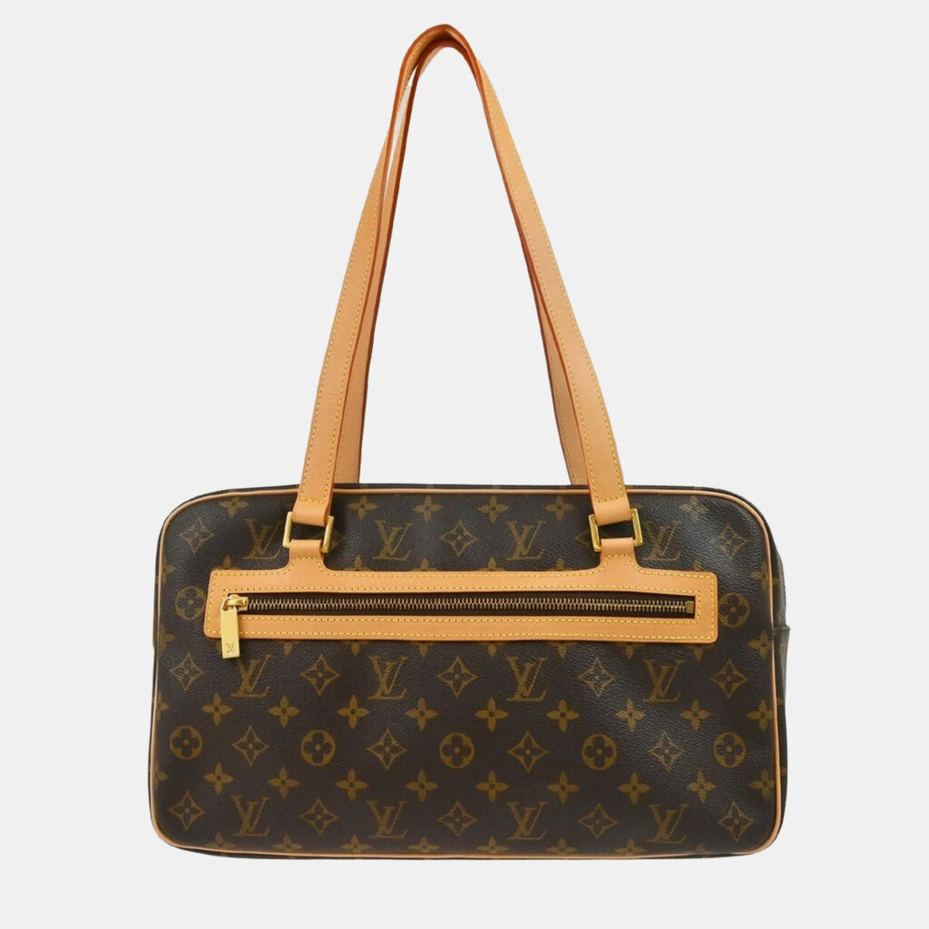 luxury-women-louis-vuitton-used-handbags-p1161958-009 Louis Vuitton Brown Monogram Canvas Cite GM Handbag