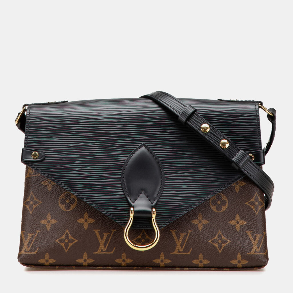 luxury-women-louis-vuitton-used-handbags-p1162774-009 Louis Vuitton Brown Monogram Epi Saint Michel