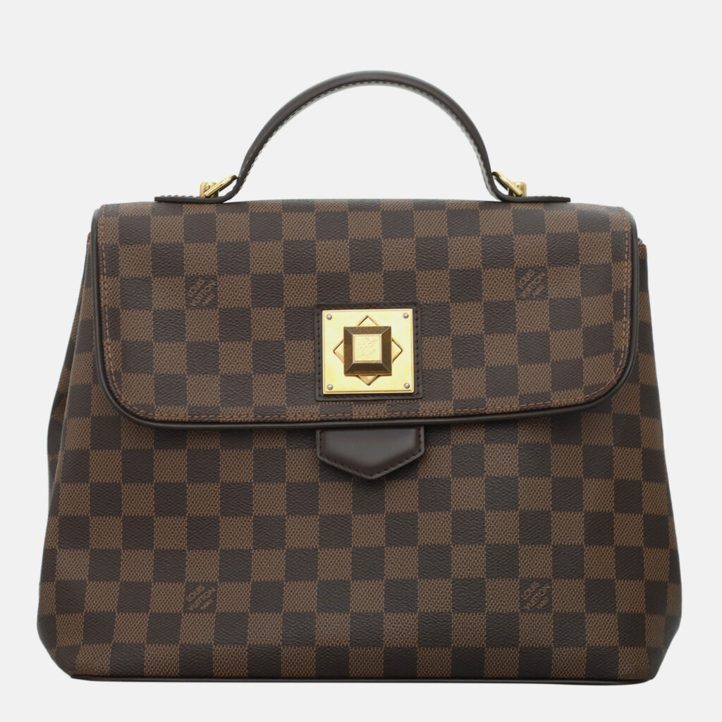 luxury-women-louis-vuitton-used-handbags-p1163043-004 Louis Vuitton Damier Ebene Bergamo Bag