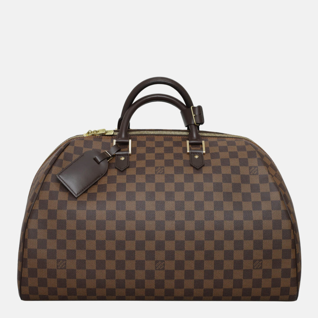 luxury-women-louis-vuitton-used-handbags-p1163073-006 Louis Vuitton Brown Damier Ebene Rivera GM Bag