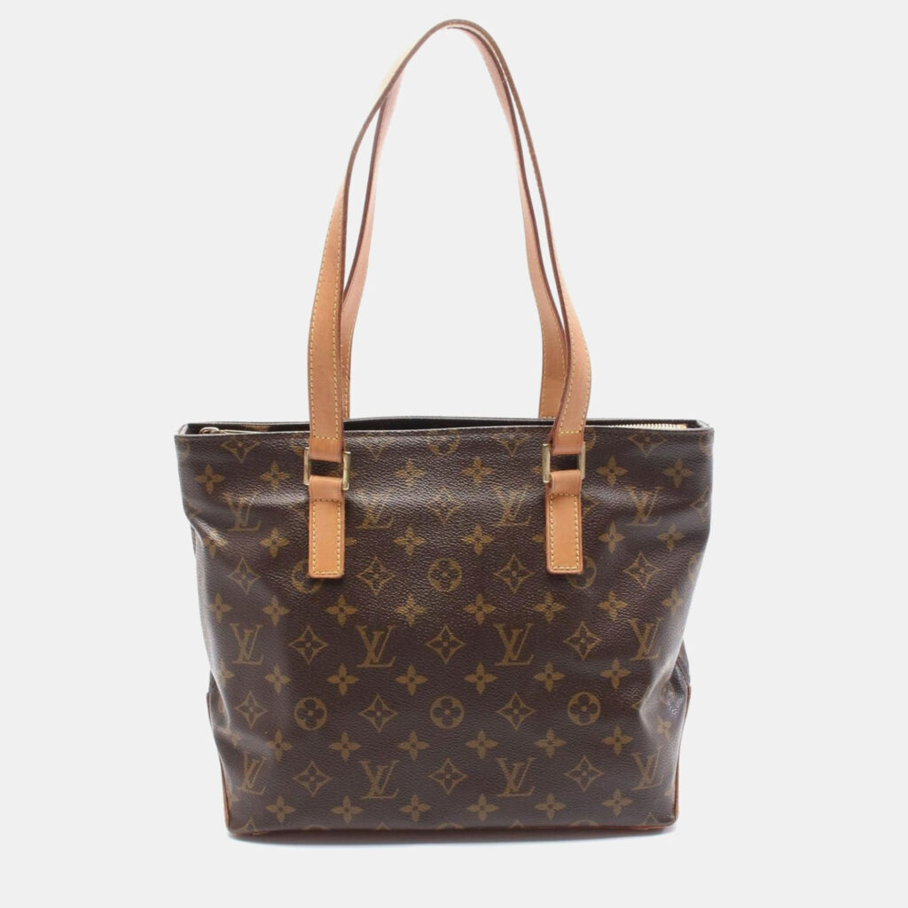 luxury-women-louis-vuitton-used-handbags-p1164053-007 Louis Vuitton Brown Monogram Canvas Cabas Piano Shoulder Bag