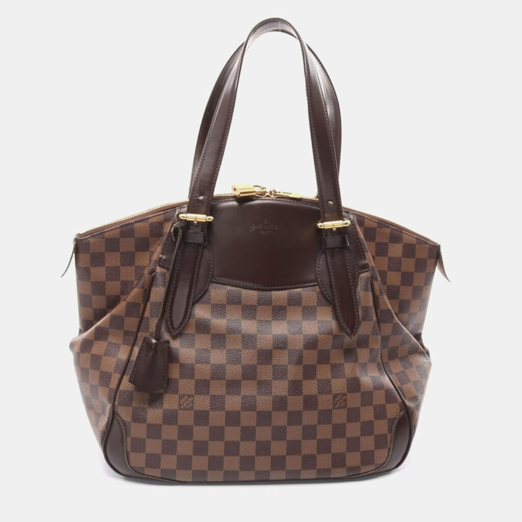luxury-women-louis-vuitton-used-handbags-p1164057-013 Louis Vuitton Brown Damier Ebene Canvas Verona GM Shoulder Bag