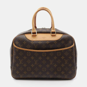 Louis Vuitton Brown Monogram Leather Deauville Bowling Bag