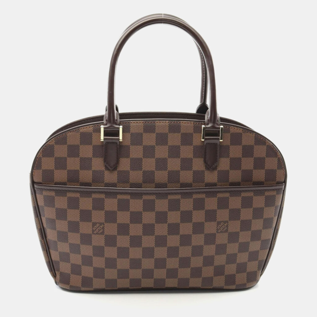 luxury-women-louis-vuitton-used-handbags-p1164082-005 Louis Vuitton Sarria Brown Damier Ebene Canvas Handbag
