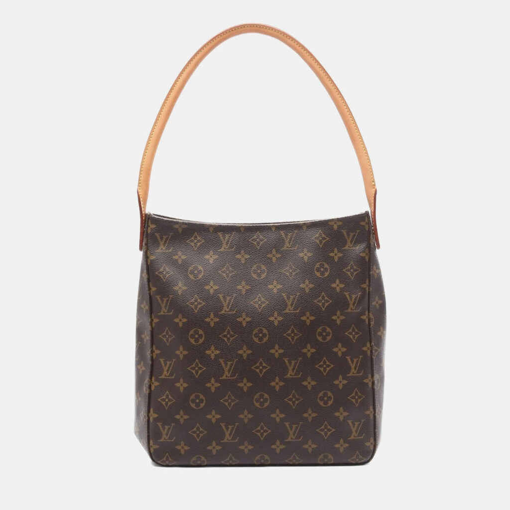 luxury-women-louis-vuitton-used-handbags-p1164088-005 Louis Vuitton Looping GM Brown Monogram Canvas Shoulder Bag