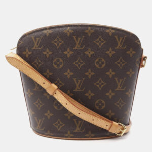 Louis Vuitton Drouot Shoulder Crossbody Bag  Monogram Leather Brown